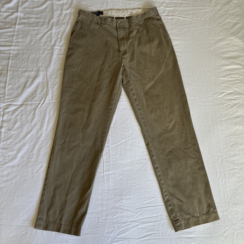 Polo Ralph Lauren Prospect Pant Mens 36x34 Tan Khaki Cotton Chino Trousers